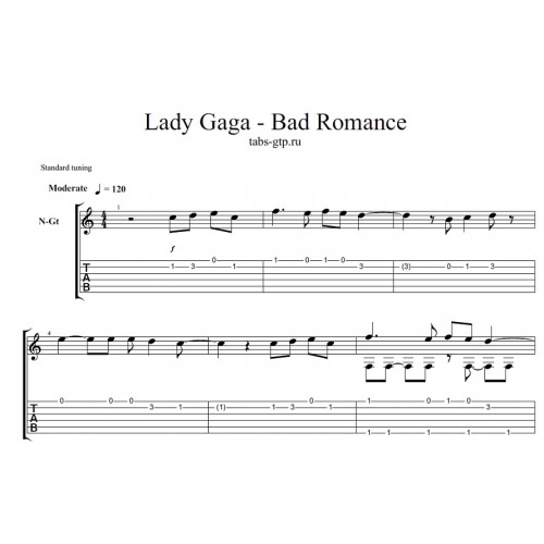 Леди гага аккорды. Табы для гитары леди Гага. Ноты леди Гага бэд романс. БАД романс леди Гага Ноты. Леди Гага Bad Romance аккорды.